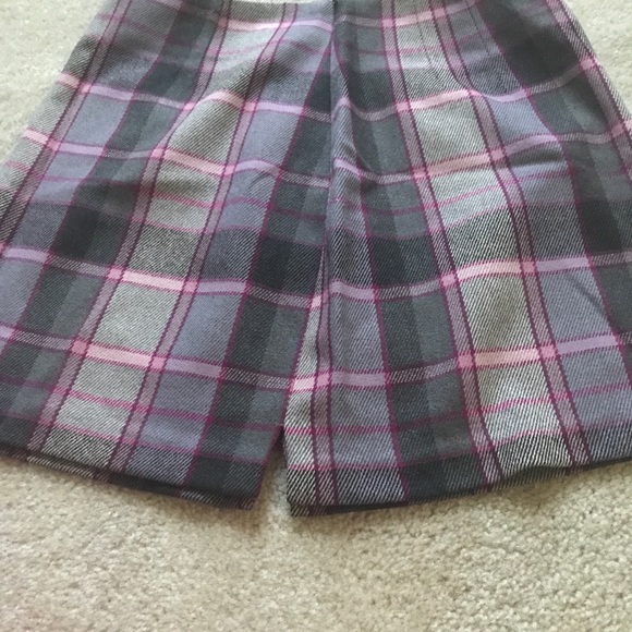 Pink plaid skirt (wool blend) - Picture 3 of 6